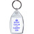 White Blue Keep Calm and Carry On - Clear Plastic Key Ring Size Choice New