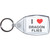 I Love Dragonflies - Clear Plastic Key Ring Size Choice New