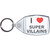 I Love Super Villains - Clear Plastic Key Ring Size Choice New
