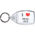 I Love Real Ale - Clear Plastic Key Ring Size Choice New