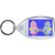 Blue Robot Couple - Clear Plastic Key Ring Size Choice New