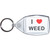 I love Weed - Clear Plastic Key Ring Size Choice New