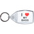 I Love My Bass - Clear Plastic Key Ring Size Choice New