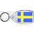 Sweden Flag - Clear Plastic Key Ring Size Choice New