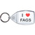 I Love Fags - Clear Plastic Key Ring Size Choice New