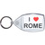 I Love Rome - Clear Plastic Key Ring Size Choice New