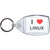 I Love Linux - Clear Plastic Key Ring Size Choice New