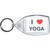 I Love Yoga - Clear Plastic Key Ring Size Choice New