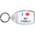 I love My Family - Clear Plastic Key Ring Size Choice New
