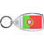 Portugal Flag - Clear Plastic Key Ring Size Choice New