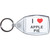 I Love Apple Pie - Clear Plastic Key Ring Size Choice New