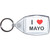 I Love Mayo - Clear Plastic Key Ring Size Choice New