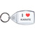 I Love Karate - Clear Plastic Key Ring Size Choice New