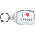 I love Tattoos - Clear Plastic Key Ring Size Choice New