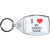 I Love My Great Dane - Clear Plastic Key Ring Size Choice New