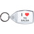 I Love To Salsa - Clear Plastic Key Ring Size Choice New