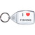 I Love Fishing - Clear Plastic Key Ring Size Choice New