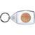Pepperoni Pizza - Clear Plastic Key Ring Size Choice New