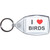 I Love Birds - Clear Plastic Key Ring Size Choice New