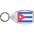 Cuba Flag - Clear Plastic Key Ring Size Choice New