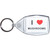 I Love Mushrooms - Clear Plastic Key Ring Size Choice New