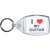I Love My Guitar - Clear Plastic Key Ring Size Choice New