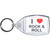 I Love Rock and Roll - Clear Plastic Key Ring Size Choice New
