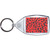 Red Leopard Print - Clear Plastic Key Ring Size Choice New