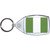 Nigeria Flag - Clear Plastic Key Ring Size Choice New