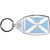 Scotland Flag Keep Calm and Carry On - Clear Plastic Key Ring Size Choice New