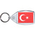 Turkey Flag - Clear Plastic Key Ring Size Choice New