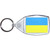 Ukraine Flag - Clear Plastic Key Ring Size Choice New