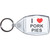 I Love Pork Pies - Clear Plastic Key Ring Size Choice New