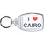 I Love Cairo - Clear Plastic Key Ring Size Choice New