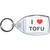 I Love Tofu - Clear Plastic Key Ring Size Choice New