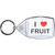 I Love Fruit - Clear Plastic Key Ring Size Choice New