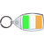 Ireland Flag - Clear Plastic Key Ring Size Choice New