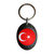 Turkey Flag - Plastic Oval Key Ring