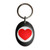 Heart - Plastic Oval Key Ring
