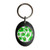 Skull Bow Pattern 2 - Plastic Oval Key Ring