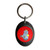 Red Boy Robot - Plastic Oval Key Ring