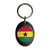 Ghana Flag - Plastic Oval Key Ring