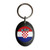 Croatia Flag - Plastic Oval Key Ring Croatia Flag - Plastic Oval Key Ring