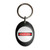 Danger - Plastic Oval Key Ring