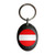 Austria Flag - Plastic Oval Key Ring Austria Flag - Plastic Oval Key Ring