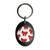 Bow Pattern - Plastic Oval Key Ring