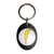Lightning Bolt White - Plastic Oval Key Ring