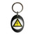 High Voltage - Plastic Oval Key Ring High Voltage - Plastic Oval Key Ring