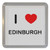 I Love Edinburgh - Plastic Tea Coaster / Beer Mat