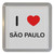 I Love Sao Paulo - Plastic Tea Coaster / Beer Mat I Love Sao Paulo - Plastic Tea Coaster / Beer Mat